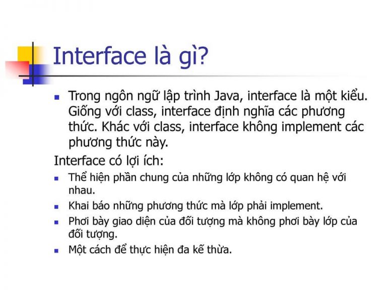 Interface là gì? Đặc điểm của Interface trong lập trình đối tượng. #2021
